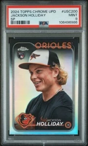 Jackson Holliday 2024 TOPPS CHROME UPDATE ROOKIE Image Variation SP PSA 9 MINT - Picture 1 of 2