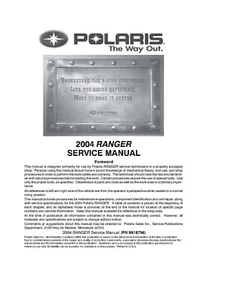 Polaris service workshop shop manual book 2004 RANGER 6X6 - Picture 1 of 24