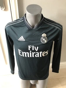 Authentic Real Madrid 2018-19 Boys 13-14 Years Third L/S Football Shirt EXC - Picture 1 of 11