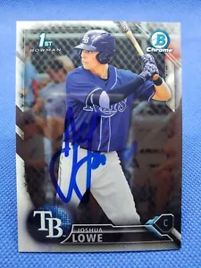 JOSHUA JOSH LOWE Autograph Bowman Baseball card In Person auto TAMPA BAY RAYS - Picture 1 of 3
