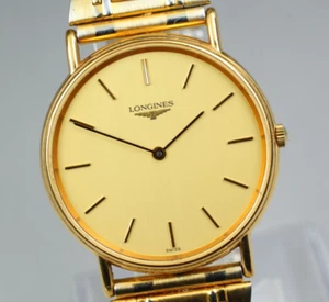 【N MINT】 LONGINES La Grand Classique L4.637.2 Gold Quartz Men's Watch From Japan - Picture 1 of 10