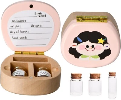 Caja de recuerdo de hadas de dientes de bebé | Caja de regalo con soporte y ahorro de dientes para niñas Foto 1 de 4