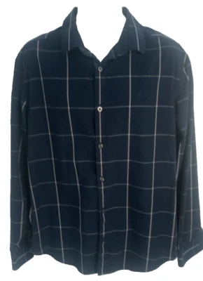 Men's Penguin Shirt L Large Munsingwear Long Sleeve Button Front Blue Check - Image 1 of 4