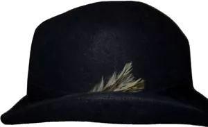 Vintage Hartmeyer Saddlery Classic Felt English Bowler Derby Hat Cap Size 7 1/4 - Picture 1 of 5