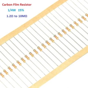 1000 Stück Carbon Film Widerstände 1/4W - Full 1.2Ω-10MΩ Range Set - Bild 1 von 3