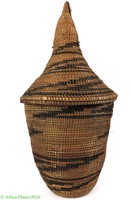 Tutsi Basket Rwanda Tight Weave Old African Art 7 Inch