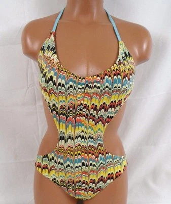 Monokini a rayas fundidas Sauvage mediano multicolor artículo #868L Foto 1 de 3