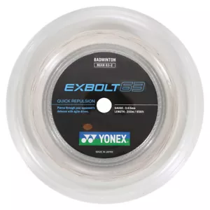 Yonex Exbolt 63 Badminton Racket String 200m Reel - 0.63mm - White - Picture 1 of 1