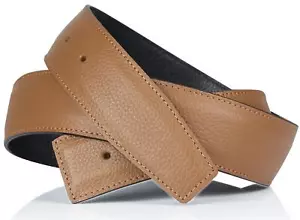 100% jakości brązowy pasek H 40mm dwustronny skórzany pasek z klamrą - Zdjęcie 1 z 40