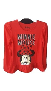 Disney Minnie Mouse Red Tunic Top w/Coordinating Headband Girl's Size 7/8 New - Picture 1 of 6