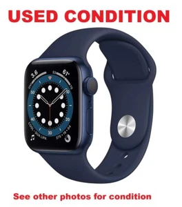 Apple Watch Series 6 GPS 40mm aluminiowa obudowa - głęboki granatowy pasek sportowy (A2291) USED™ - Zdjęcie 1 z 11