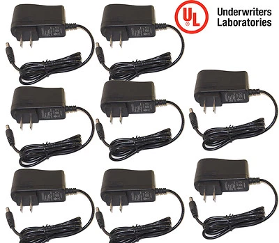 8x Multipurpose 12V DC Power Supply Adapter 1A 1000mA UL Certified Adapter 1 Amp - Image 1 of 4