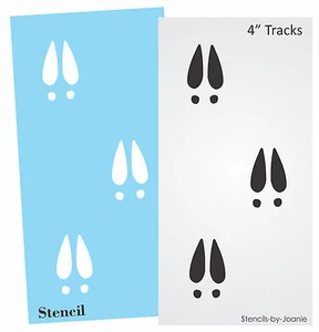Schablone 4" Hirsch Spuren Weißschwanz Jagd Rustikal Lodge Tierhütte Zum Selbermachen Handwerk Schilder - Bild 1 von 4