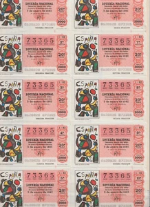 Loteria Nacional Mundial Futbol España 82 Billete del año 1982 (GI-637) - Picture 1 of 1