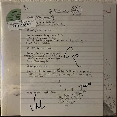 Alt-J “The Dream” Coke Bottle Vinyl Signed Lyrics Sheet Limited Edition - Image 1 of 3