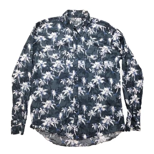 Camisa Western Aloha Abotonada Para Hombre Talla Grande Gris Hawaiana A Presión AOP - Imagen 1 de 10