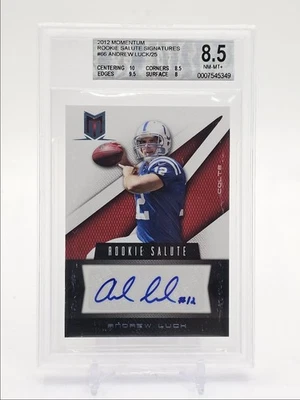 Andrew Lucky 2012 Momentum Rookie Salute autógrafo radiocontrol automático/25 BGS 8,5 Q5690 Foto 1 de 2