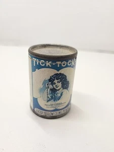 Antike Zeckenzock geschnittene gelbe Pfirsiche Kinderwerbedose - Bild 1 von 6