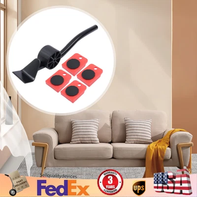 Furniture Lifter Lifting Moving Slider Mover Transport Set Tool Lever 4X/Set USA - Image 1 of 4