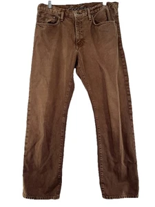Vintage Eddie Bauer Brown Denim Jeans Men’s Pants Size 33W x 30L - Picture 1 of 6