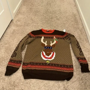 Suéter Feo Navidad Reno Dutch Bros L (Gran Tamaño) - Imagen 1 de 12