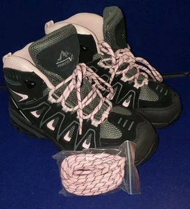 Nortiv8 Waterproof Low Top Black & Pink Women's Outdoor Hiking Boots Size 8 - Picture 1 of 11