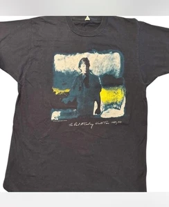 Camiseta De Colección 1989 1990 Pail McCartney Gira Mundial Camiseta Negra Beatles Wings Band - Imagen 1 de 6
