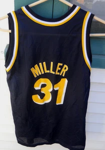 CLASSIC INDIANA PACERS REGGIE MILLER #31 NAVY & YELLOW BASKETBALL JERSEY SZ SM C - Picture 1 of 3