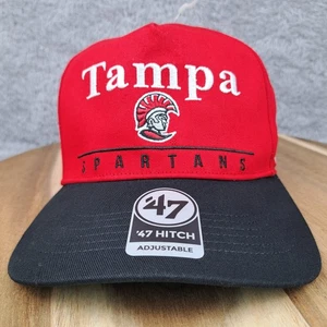 University of Tampa Spartans Hat Cap Snap Back Red Black Logo NCAA '47 Brand - Picture 1 of 10