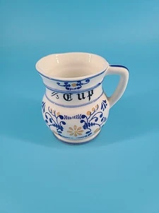 Repuesto taza medidora vintage Royal Sealy Herritage azul blanco 1/3 taza - Imagen 1 de 4