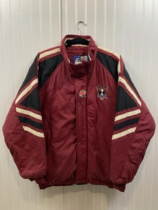 Vintage 1996 The Grey Cup Full Zip Starter Jacket Size Medium Burgundy Football - Foto 1 di 13