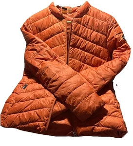 ROXY Coast Road Lightweight Packable Puffer Padded Hooded Jacket OrangSize Med - Picture 1 of 9
