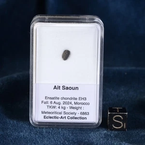 Ait Saoun Meteorite 0.07 G EH3 Chondrite Observed Fall 2024 Morocco - Picture 1 of 6