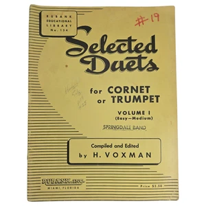 Selected Duets for Cornet or Trumpet Volume I H. Voxman Rubank Sheet Music Book - Picture 1 of 11
