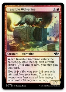 Irascible Wolverine #130 (Foil) (NM) Thunder Junction OTJ Magic MTG - Picture 1 of 2