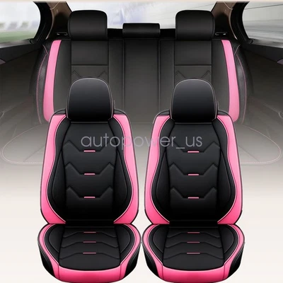 For Toyota Corolla Full Set PU Leather Car Seat Cover Front Rear Bench Protector - Image 1 of 4