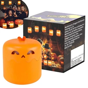 Halloween Fun Handheld Pumpkin Lantern Decorations LED Multifunctional Light Z2 - Picture 1 of 8