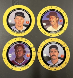 1989 Cadaco All Star Game Discs - Mattingly + Boggs + Brett + "Rodger" Clemens - Picture 1 of 6