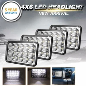 4pcs 4X6" LED Headlights Clear Sealed Beam Headlamp for Truck Kenworth T600 - Picture 1 of 12