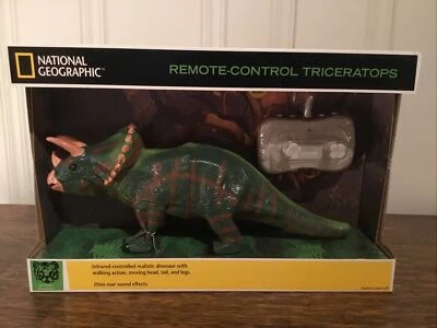 2004 National Geographic 15” Triceratops Remote-Control Roar Sound New Rare Toy - Image 1 of 4