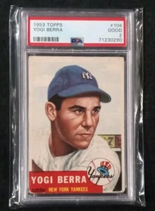Yogi Berra 1953 Topps #104 Yankees HOF PSA 2 Centered Vibrant (Vintage GOOD) - Bild 1 von 2