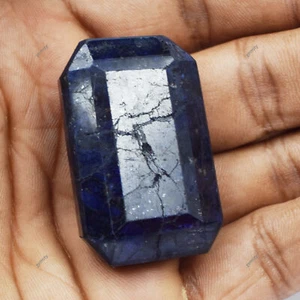 Zafiro Azul 189.55 Ct Natural CERTIFICADO Corte Esmeralda Piedra Preciosa Suelta Tamaño Enorme - Imagen 1 de 13
