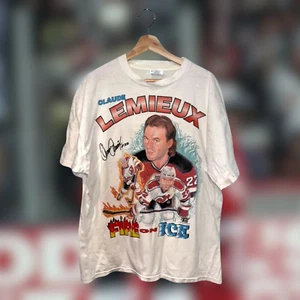 Claude Lemieux New Jersey Devils Karikatur T-Shirt Gr. XL NHL Vintage RAR - Bild 1 von 8