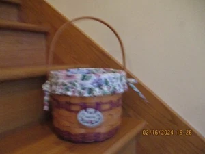 Longaberger Sweet Pea Basket Set May Series 96 purple accent *shipping included* - Picture 1 of 13