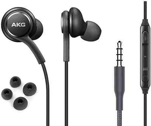 NEW Samsung Galaxy AKG Headphones Earbuds Headset Built In Microphone Black - Picture 1 of 4