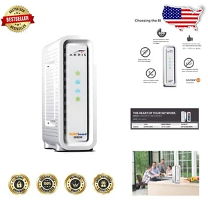 Fast DOCSIS 3.1 32x8 Gigabit Cable Modem - Approved for Xfinity, Cox, Spectrum - Picture 1 of 9