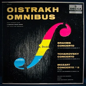 OISTRAKH OMNIBUS-Brahms+Tschaikovsky+Mozart Concertos-DECCA #DX B-141 2 Albums - Imagen 1 de 5