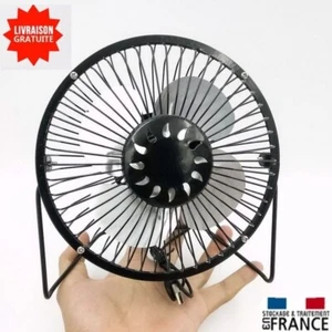 PH26R desktop fan USB connection 14cm diameter metal black white blue pink - Picture 1 of 5