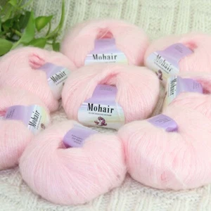 Sale New 8BallsX25g Luxury Soft Mohair Lace Rug Shawl Sweaters Crochet Yarn 03 - Picture 1 of 12