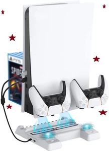 Stand w/Cooling Station PS5 Disc & Digital Dual Controllers Charger & More! - Picture 1 of 5